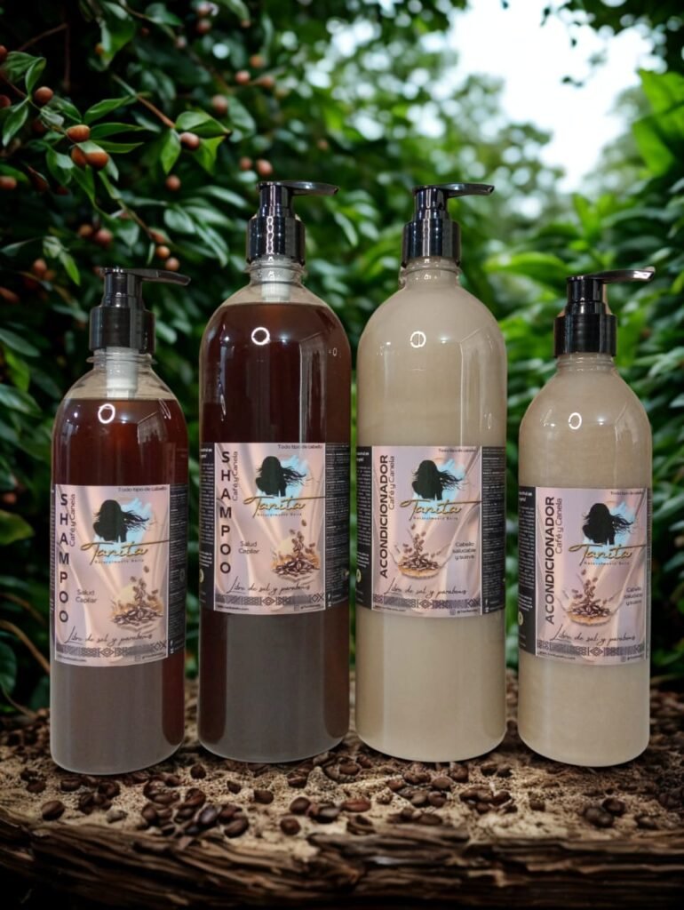 Shampoo y acondicionador Cafe y Canela 4